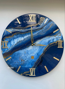 Nueva decoración de pared elegante Relojes de madera y resina pulida para habitación Diseño moderno Forma redonda Madera para los mejores Relojes de pared - Product Image 3