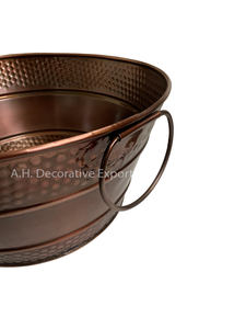 Seau à glace à simple paroi Refroidisseur de boissons au champagne Seaux à glace et bacs à boissons en acier inoxydable au design martelé - Product Image 4