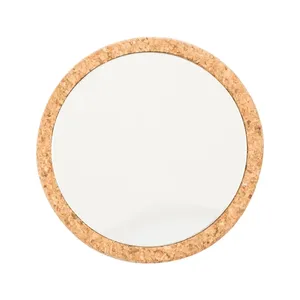 Specchio in Sughero Zirel, Gadget Promozionale Ecologico con Funzione Riflettente - Product Image 3