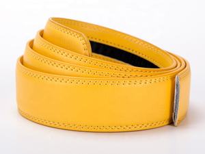 Wholesale Men's Cow Cowhide Custom Ratchet Real Genuine <b>Leather</b> Belt Strap Without Automatic Buckle 2026 - Product Image 5