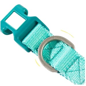 Collar Ajustable para Gato de Nailon Color Verde Azulado con Cierre de Hebilla, Diseño Simple, para Todas las Estaciones, para Gatos Pequeños - Product Image 5