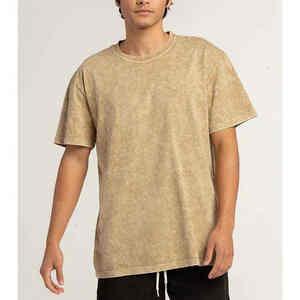 Camiseta Vintage Extra Grande de Alta Calidad, Tejida en Spandex/Poliéster, Lavada al Ácido, para Hombre, Secado Rápido, Personalizable, Lisa, con Estampado de Piedra - Product Image 5