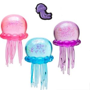ASMR Glitter Jellyfish Squeeze Toy Stretchy TPR <b>Squishy</b> Sensory Fidget Toy for Anger & Anxiety Management - Product Image 4