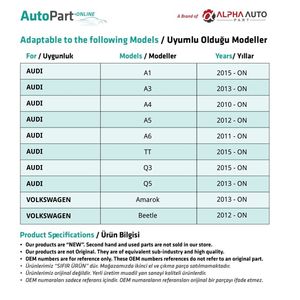 Juego de tubos de presión de inyector para Audi - Product Image 2