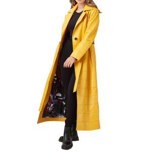 Manteau en cuir pour femmes automne hiver mode à manches longues design avec doublure en polyester dernière vente en gros de haute qualité sur mesure - Product Image 4