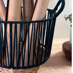 Panier à linge en jacinthe d'eau naturelle fait à la main avec poignées cadre en métal bon prix en gros de l'usine du Vietnam - Product Image 4