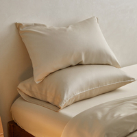 Housse de coussin de luxe en bambou et lyocell, usage domestique, impression personnalisée, naturelle, plus douce que la soie, fermeture éclair enveloppante, antibactérienne, vente en gros
