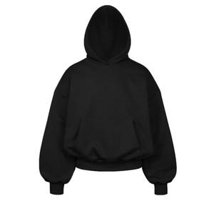 Sudadera con Capucha de Alta Calidad para Hombre, 100% Algodón, Informal, Holgada, Lisa, de Punto, Sudaderas con y sin Capucha para Hombre - Product Image 3
