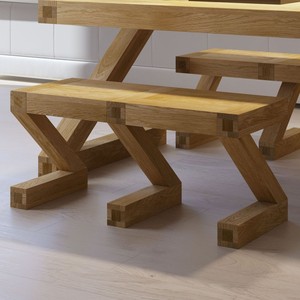 PRECIO BARATO Mesa de comedor de roble macizo de alta calidad Mesa única en forma de Z para comedor Exportación estándar Fábrica de Vietnam - Product Image 5