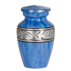 Nueva colección de diseñador de color azul disponible para urnas de cremación de recuerdo para cenizas humanas al mejor precio - Product Image 1