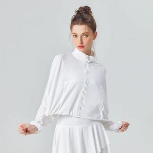 Camiseta de Yoga sin costuras para mujer, Top corto de manga corta, camisetas deportivas con degradado de Fitness, ropa de gimnasio para correr - Product Image 3