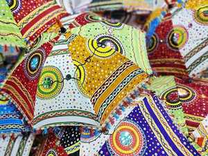 Diseño único indio hecho a mano decorativo multicolor estampado algodón sombrilla bordado para decoración del hogar para boda - Product Image 2