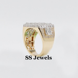 Bague Champion Hip Hop personnalisée pour homme en argent 925 avec diamant baguette VVS Moissanite glacé et coupe rappeur pour fête - Product Image 4