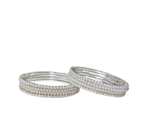 Conjunto de brazalete de joyería de mujer de nuevo diseño de plata de alta calidad de primera calidad conjunto de boda Churi precio a granel para la exportación - Product Image 1