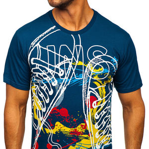 Camisetas Sublimadas para Hombre al Por Mayor, de Alta Calidad, en Poliéster/Algodón, Tejido de Felpa, Impresión Personalizada - Product Image 2