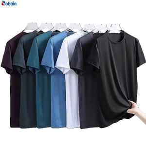 New Summer Fashion Trendy Style Plus Size <b>Men's</b> T-<b>Shirts</b> Casual Five-quarter Sleeve Top Color Loose Fit Polyester - Product Image 5