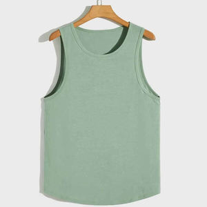 เสื้อกล้ามผู้ชายสีทึบระบายอากาศได้ดีแห้งเร็วระบายอากาศได้ดีออกแบบใหม่ - Product Image 1