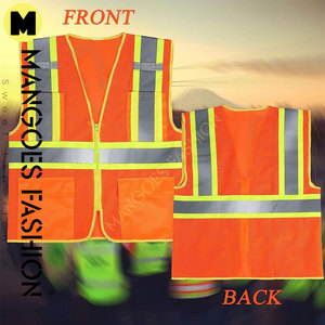 Chaleco DE SEGURIDAD reflectante de seguridad para ropa de trabajo con múltiples bolsillos para hombre, chalecos reflectantes de alta visibilidad para ropa de trabajo - Product Image 5