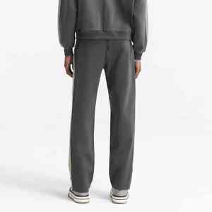Pantalon de survêtement personnalisé vierge de haute qualité pour hommes, décontracté, taille moyenne, jambe large, couleur unie, pantalon long en coton à coupe ample - Product Image 2