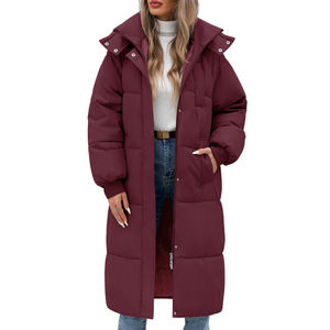Chaqueta Parka de invierno para mujer más vendida, dobladillo de cola caída, abrigo largo con capucha a prueba de viento y cierre de cremallera, hecho en Pakistán - Product Image 4