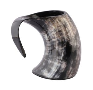Mug en corne de buffle luxueux, mug en corne de bœuf, 100% étanche, chope viking médiévale avec logo personnalisé - Product Image 2