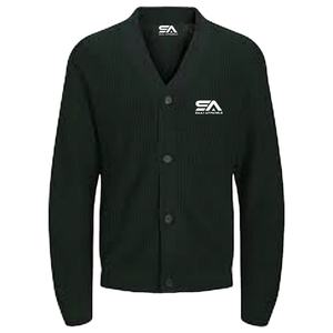 Premium Quality Custom Knit <b>Men's</b> Autumn V-Neck Solid <b>Cardigan</b> Sweater with Buttons Full Sleeve Anti-Wrinkle Anti-Pilling Cotton - Product Image 1