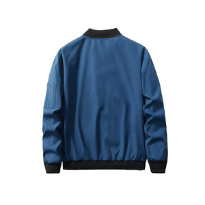 Dernière veste de haute qualité en coton mélangé avec broderie sur le devant blouson aviateur en satin pour hommes - Product Image 6