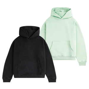 Ropa para todas las estaciones Sudadera con capucha personalizada Colores resistentes a la decoloración Ropa de golf para hombres Sudadera con cuello simulado Algodón Sudadera con capucha en blanco Mayorista - Product Image 1