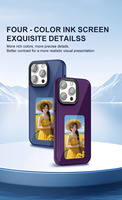 Étui de téléphone portable intelligent NFC de luxe 16/15/14/13 Pro Max Plus Écran E-Ink quadricolore Personnalisable Motif DIY Étui antichoc