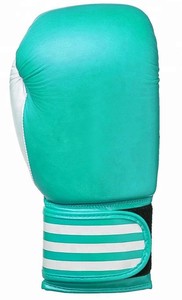 Gants de boxe professionnels personnalisés en usine cuir PU souple peau de vache blanc bleu Logo personnalisé pour MMA Offre Spéciale Protection de l'équipement de boxe - Product Image 3