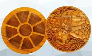 Cheap Eco-Friendly <b>Wooden</b> Masala Spice <b>Box</b> Easy-Open <b>Lid</b> Nut Grinder Customized Packing Home Kitchen Organization Dry Fruits - Product Image 4