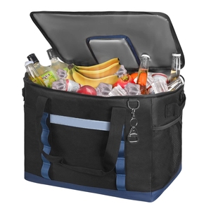 Borsa Termica Portatile Moderna Morbida Isolante Antiperdita 24/30/60/75 Lattine Vino Cibo Motivo Lettere 38L Spiaggia Campeggio Viaggio - Product Image 1