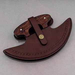 Cuchillo Ulu de Cocina para Cortar Carne y Verduras, Cuchillo Ulu Forjado a Mano con Acabado Rústico, Cuchillo Ulu Resistente para Uso Diario - Product Image 5