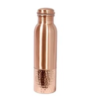 Botellas de Agua 100% Cobre Puro para Bienestar Ayurvédico y Beneficios de Desintoxicación, Bebederos de Vidrio Ecológicos para Hidratación Diaria