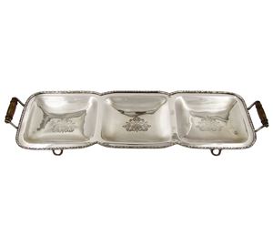 Centro de Mesa de Metal Plateado Sheffield con Forma de la Familia Real Tradicional, para Aperitivos y Frutos Secos, para Restaurantes, Regalo de Aniversario - Product Image 1