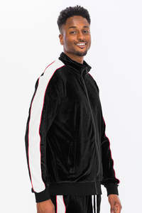 Latest Fashion Design Tracksuit for Men High Quality Streetwear Tracksuit <b>100</b>% <b>Nylon</b> Velvet Customized Tracksuit for Men - Product Image 2