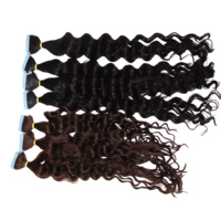 Extensions de cheveux vietnamiens vierges bruts, doux, invisibles, à double trame, couleur claire, cuticules alignées, à bandes adhésives, vente en gros, pas cher