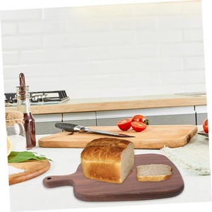 Planche à découper en bois naturel avec poignée intégrée et trou de suspension, plateau à pain écologique, compatible lave-vaisselle - Product Image 1