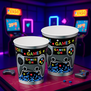 Vaso Game 270cc Vasos Desechables para Juegos con Diseño, Bolsa de 12 Unidades - Product Image 3