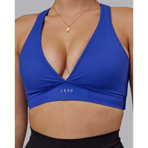 Sujetador deportivo de yoga para mujer Stamina, talla grande, copas D/DD/E, acolchado, elástico en cuatro direcciones, ligero, de algodón con estampado, tallas XS-XL - Product Image 5