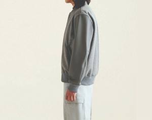 OEM personalizado Chenille bordado Logo lana soporte cómodo gris béisbol bombardero Letterman Varsity chaqueta transpirable - Product Image 3