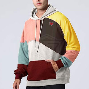 Sweat-shirts à capuche pour hommes tendance, coupe ajustée, blocs de couleur, sweat-shirts chauds d'hiver, usage décontracté, sweat-shirts à blocs de couleur pour adultes - Product Image 3