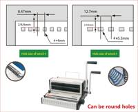 Perforatrice professionnelle WW2018 pour reliure à spirale carrée, machine à perforer pour fournitures de bureau, combo
