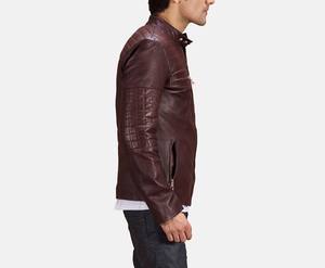 Chaqueta de invierno para hombre de diseño superior con cuello levantado manga completa 100% cuero de alta calidad personalizable precio razonable - Product Image 6