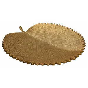 Plateau à feuilles métalliques modernes Table design Plateaux de service décoratifs en métal finition or et cuivre - Product Image 2