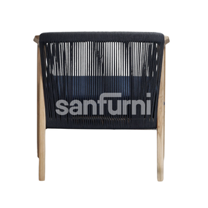 เก้าอี้รับประทานอาหารสไตล์ญี่ปุ่นเก้าอี้โซฟาในสวนพร้อมเบาะหวายและเก้าอี้ไม้สำหรับรับประทานอาหารและเฟอร์นิเจอร์สวน - Product Image 4