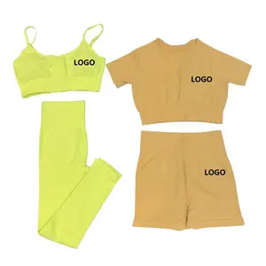 High Quality Leggings and <b>Bra</b> Sets Sportswear Fitness Yoga Wear Women Clothing Adult Top Quality Customized Material Yoga Sets - Product Image 5