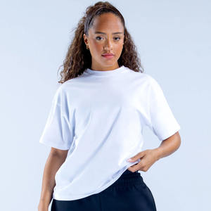 Camisetas blancas de alta calidad para mujer, 100% de algodón, venta al por mayor, logotipo personalizado, camisetas deportivas y deportivas transpirables de secado rápido para mujer - Product Image 1