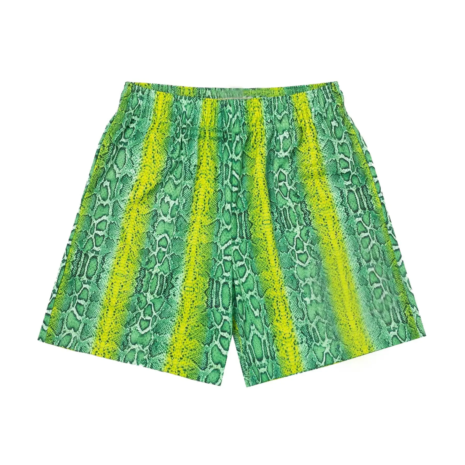 Green and Yellow Floral Mesh Short Gym and Active Wear Sublimation Mesh Shorts With Custom Logo