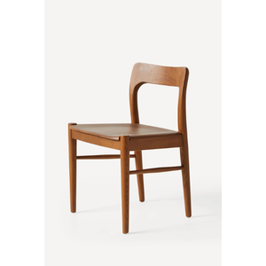 Silla de comedor de teca sólida de primera calidad con diseño minimalista elegante para uso doméstico y de cafetería - Product Image 2